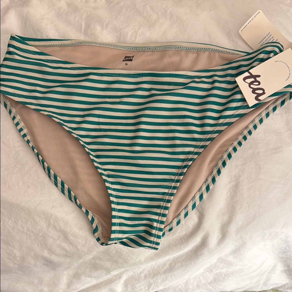 Striped TeenSized Swim Bottom,
Size 16 Brand TEA